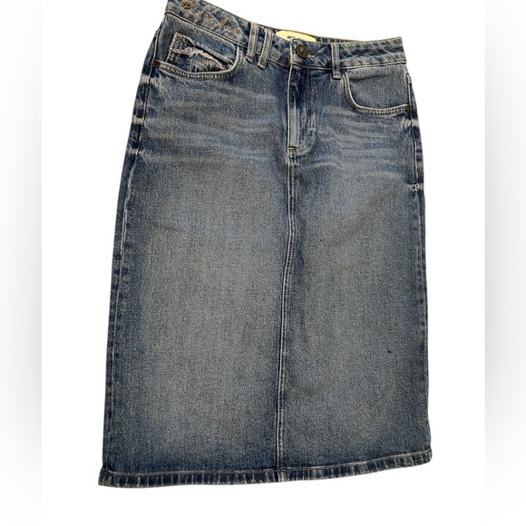 Mos Mosh size 36 (6 see measurements )  EUC denim logo Pencil Skir - Picture 1 of 13